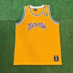 2020 Yellow Death Row Records Basketball Jersey Size XXL